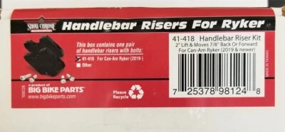 KIT RISER GUIDÃO CAN-AM CANAM BRP SYDER Ryker 2019 - UP 41-418 725378981248 - Imagem 1 de 4