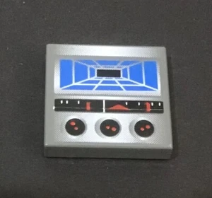 LEGO Dark Gray 2x2 Tile Star Wars with Buttons and Blue Tunnel - Picture 1 of 1