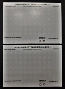 Horus Heresy 2 Thousand Sons Transfer Sheets Decals Space Marines Warhammer 40K - Picture 1 of 1