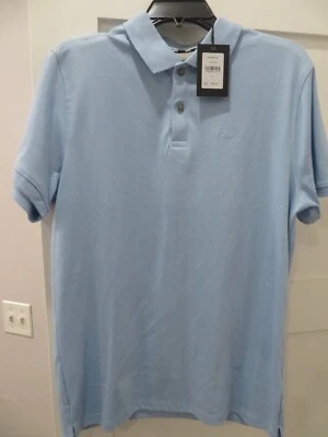 DKNY Mens Skyfall Blue Polo Shirt M Short Sleeve Pullover NWT MSRP $69.50 - Image 1 of 4