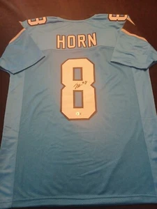 JAYCEE HORN Signed Custom Carolina Panthers Jersey Beckett COA (WX00400) - Picture 1 of 4
