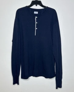 Homespun Knitwear Men's M Long Sleeve Have Blue Henley Made in Canada - Picture 1 of 6