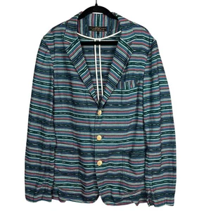 Freemans Sporting Club FSC Blazer Jacket Men's Large Blanket Striped Hand Woven - Picture 1 of 15