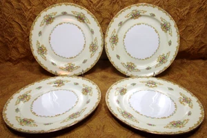 4 piatti Noritake China ACACIA 10" - finiture oro - buone condizioni! - Foto 1 di 5