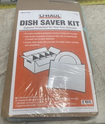 U-Haul Dish Saver Kit Superior Protection For Fine Dishware - New PACKING BOX - Image 1 of 2