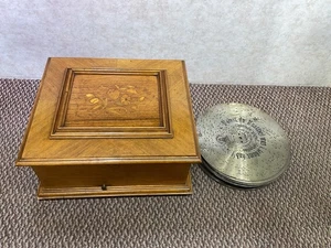 CAJA DE MÚSICA ANTIGUA POLIFÓNICA CON 20 DISCOS DE MÚSICA ALEMANES (CJL061709) - Imagen 1 de 9