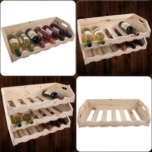 Estante de exhibición apilable de madera para licor champán 6-18 botellas  - Imagen 1 de 39