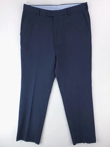 Peter Millar Hose Herren 36x32 blau feuchtigkeitsableitend Performance Golf Slacks Trouser flach - Bild 1 von 15