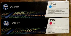 LOT-2 HP Toner 130A CYAN-CF353A, MAGENTA -CF351A HP LaserJet 2022/2023 - Picture 1 of 6