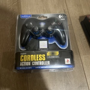 Logitech PS2 Wireless Cordless Action Controller Black SLUH00085 2004 New Sealed - Picture 1 of 7