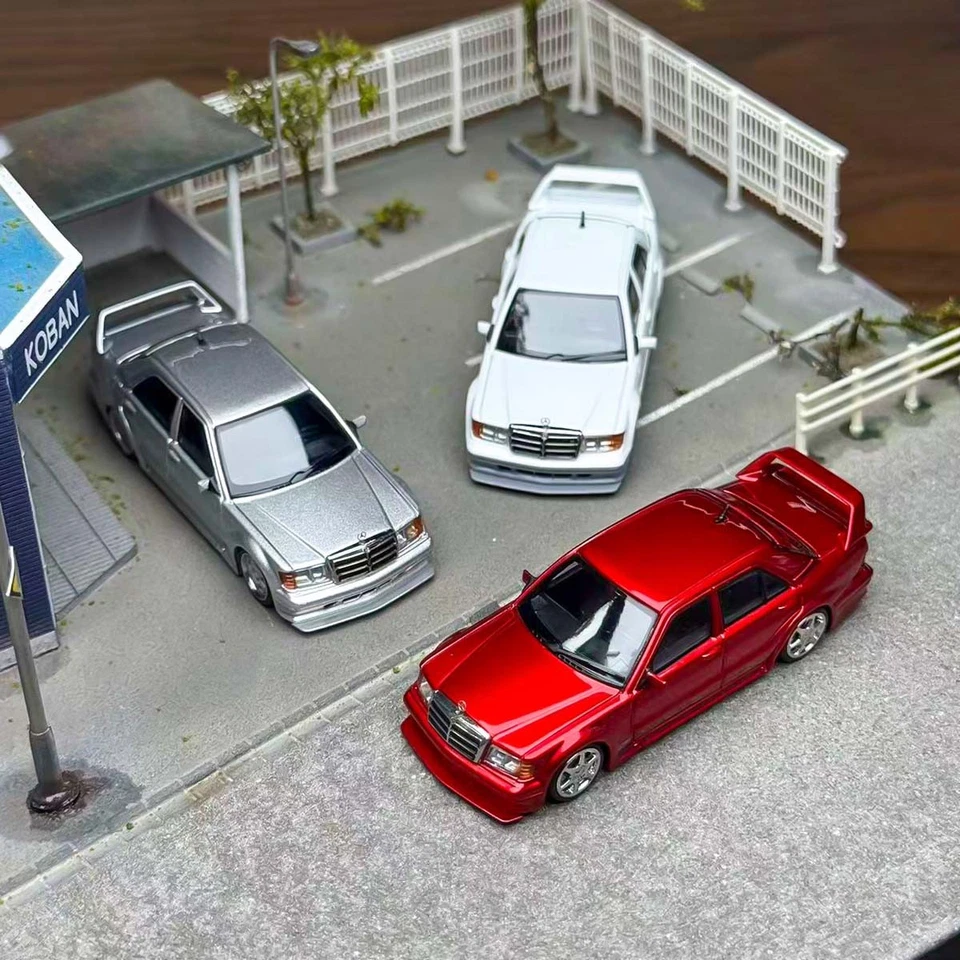 HKM 1:64 190E W201 2.5-16 Evo II Sedan Sports Model Diecast Metal Car