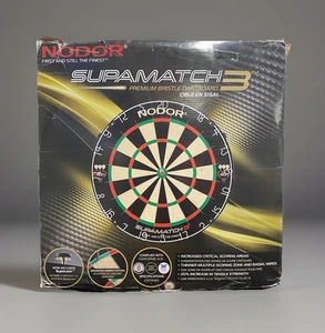 Nodor Supamatch 3 dart board Premium Bristle Dartboard New In Box - Picture 1 of 5