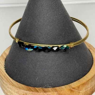 Brazalete L&D Born In The USA Brazalete Brazalete de cuentas facetadas de latón y hematita Foto 1 de 4