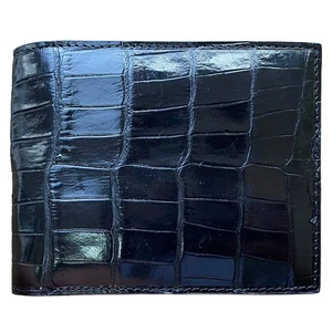 Men's Luxury Crocodile Wallet Leather Billfold Gift for Men (Black-Belly 11-H... - Bild 1 von 6