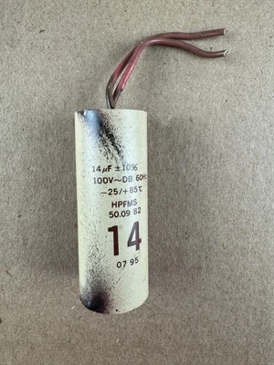 Condensador de arranque de motor en maceta Seika SK 14 uf 100 VAC Foto 1 de 4