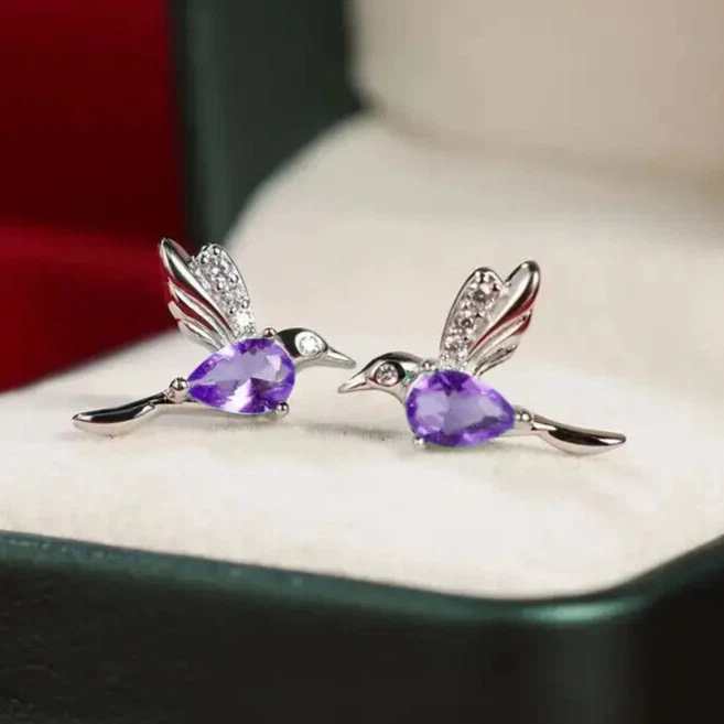 Aros Colibrí Pendientes Joya Mujer Regalo | Cuotas Sin Interés