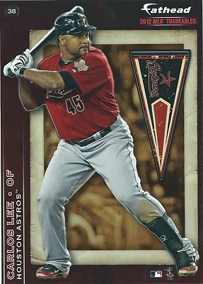 CARLOS LEE HOUSTON ASTROS MINI FATHEAD TRADEABLES 2012 REMOVABLE STICKER #38 - Image 1 of 4