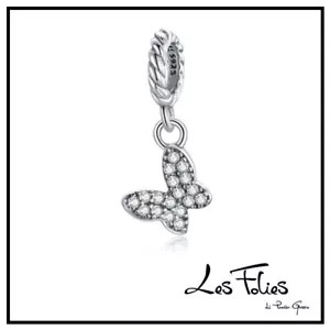 Charm pendente Farfalla strass in argento 925 - Les Folies (Modello Pandora) - Foto 1 di 8