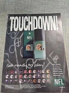 vintage touchdown nfl cologne ad 8.5 x 11 - Picture 1 of 1