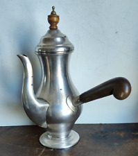 Antique Late 18th Century ? early 19th Coffee Pot Silver Wood Finial hallmarked