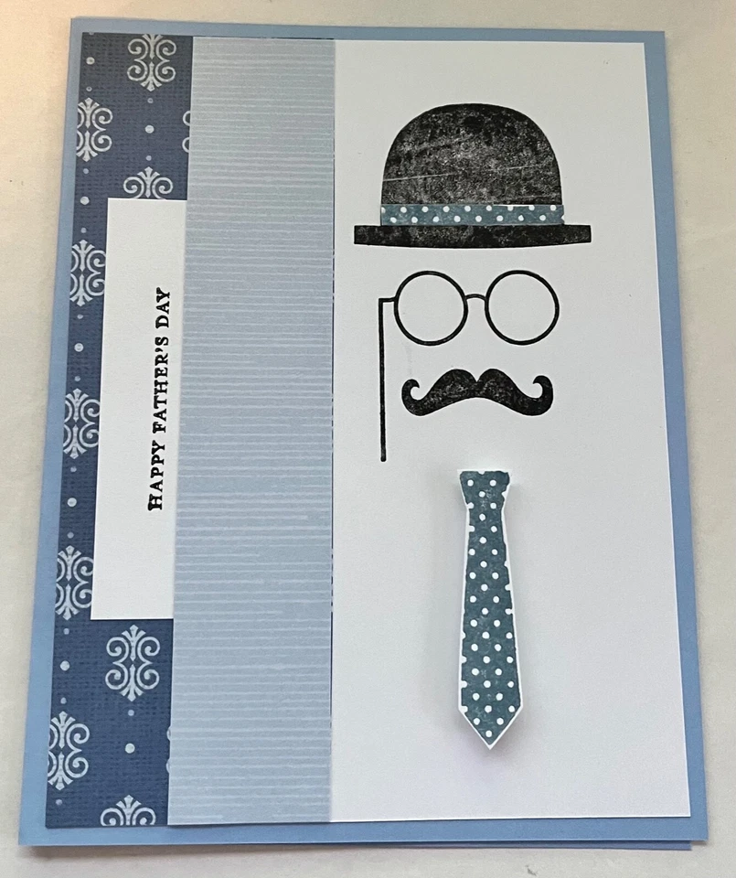 Tarjeta del día del padre hecha a mano ~ caballero con corbata Foto 1 de 1