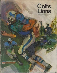 November 1967 Detroit Lions @ Baltimore Colts Game Program T Matte Off-Condition - Picture 1 of 3