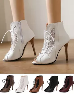 Botas al Tobillo Crossdresser Peep Toe Unisex Gladiador Drag Queen LGBTQ Mujeres Zapatos - Imagen 1 de 27