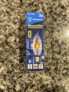 Westinghouse 03656-3CA8/FLK/DECOR-3W Flicker Flame Light Bulb, Candelabra Base - Picture 1 of 3
