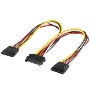 Cavo Sdoppiatore Alimentazione SATA S-ATA 15 pin da 1x SATA a 2x SATA adattatore - Foto 1 di 1
