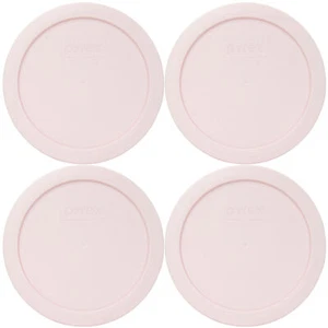 Pyrex 7201-PC Loring Rosa Plastica Stoccaggio Coperchio di Ricambio (Confezione da 4) - Foto 1 di 2