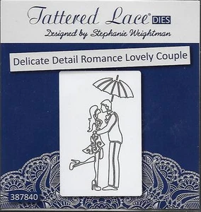 TATTERED LACE Cutting Die - DELICATE DETAIL ROMANCE LOVELY COUPLE - Imagen 1 de 4