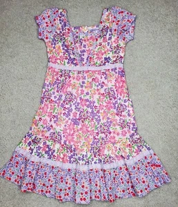 Girls PUMPKIN PATCH Floral Sun Dress Size 6 Summer Flower Dress - Picture 1 of 3