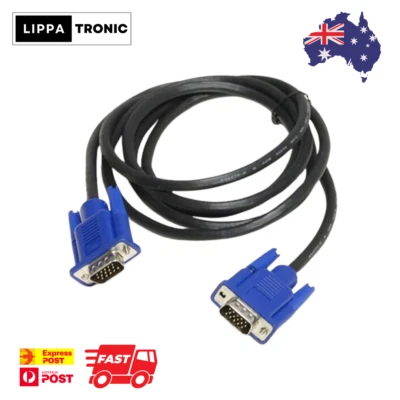 Quality VGA Male to Male 1.5m Cable for Laptop computer tv monitor - Image 1 of 3