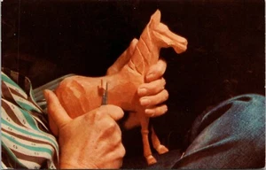 Cuchillo tallador de madera para caballos artesanías Berea cuchillo Kentucky postal Dexter UNP - Imagen 1 de 2