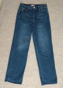 C'EST TOI Black Label Jeans Womens 9/28 High Rise Distressed Straight Leg Denim - Picture 1 of 13