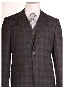Vitali M9916 3 Pieces Vested Charcoal - Picture 1 of 12