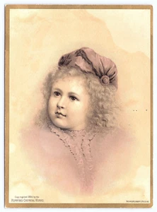 PROF. HORSFORD'S BAKING POWDER Rumford Chemical Works Large Antique Trade Card - Imagen 1 de 2