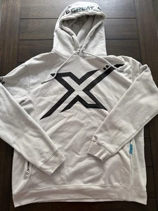 Messi Hard Rock Hoodie Mens Large White Soccer Pullover Live Greatness Logo - Picture 1 of 9