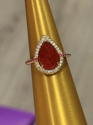 Ring Bomb Party BP July 2025 Birthday Ring Size 8 RG68016 The Hearts Desire,Gold - Image 1 of 4