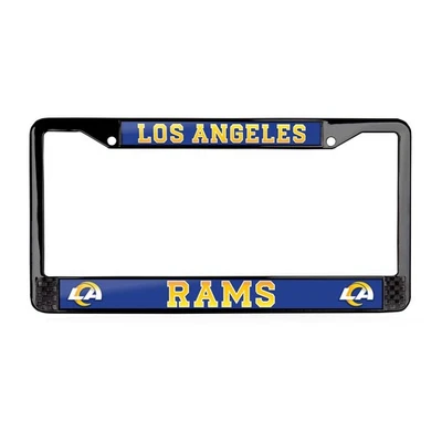 Placa de licença Los Angeles Rams NFL 3D poliuretano cúpula preta quadro carro-SUV - Imagem 1 de 3