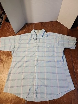 Members Only Button Shirt Mens 17/17.5   Blue Striped Pocket Casual Preppy Y2K  - Image 1 of 4