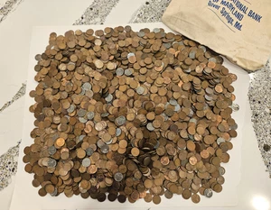 1909-1958 PDS Lincoln Wheat Penny Bag 5000 Coins UNSEARCHED MIXED DATES MINTS - Picture 1 of 16