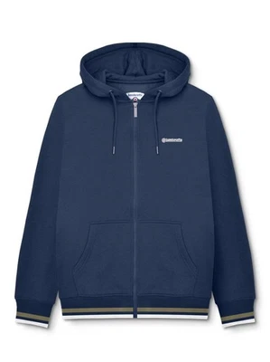 Lambretta Mens Navy Khaki Zip Hoodie Hoodie - Image 1 of 4