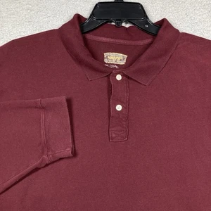 The Foundry Hemd Big Herren 3XL Burgund Langarm Freizeit Relaxed Polo MÄNGEL - Bild 1 von 7