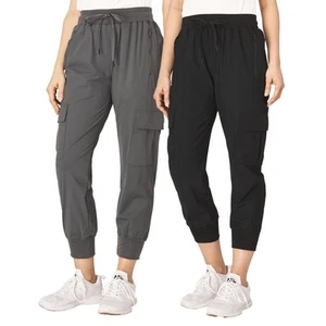 2 Pack Women's Cargo Jogger Pants Quick Dry Stretch Lightweight Hiking Pants - Picture 1 of 7