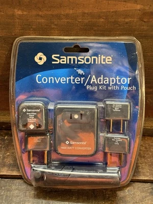 Samsonite Converter/Adaptor International Plug Kit With Pouch Travel New In Box - Image 1 of 2