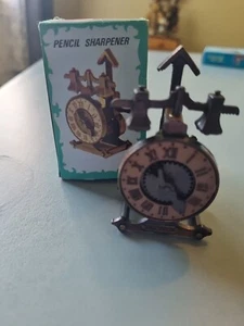 Vintage Die cast Miniature Pencil Sharpeners - Clock - Picture 1 of 1