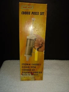 Hand Held Cookie Press Kit with 24 Decorating Discs and 6 Nozzle Inserts NEW - Picture 1 of 5