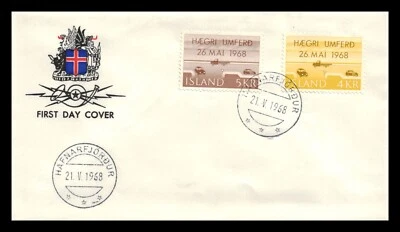 Iceland 1968 FDC, The Right Hand Traffic Change. Lot # 6. - Image 1 of 2
