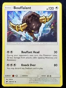 Pokemon TCG Bouffalant 108/147 SM Burning Shadows 2017 come nuovo - confezione da sleeve - Foto 1 di 1